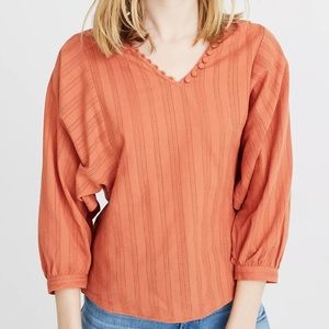 Madewell Raglan Peasant Top in Stripe